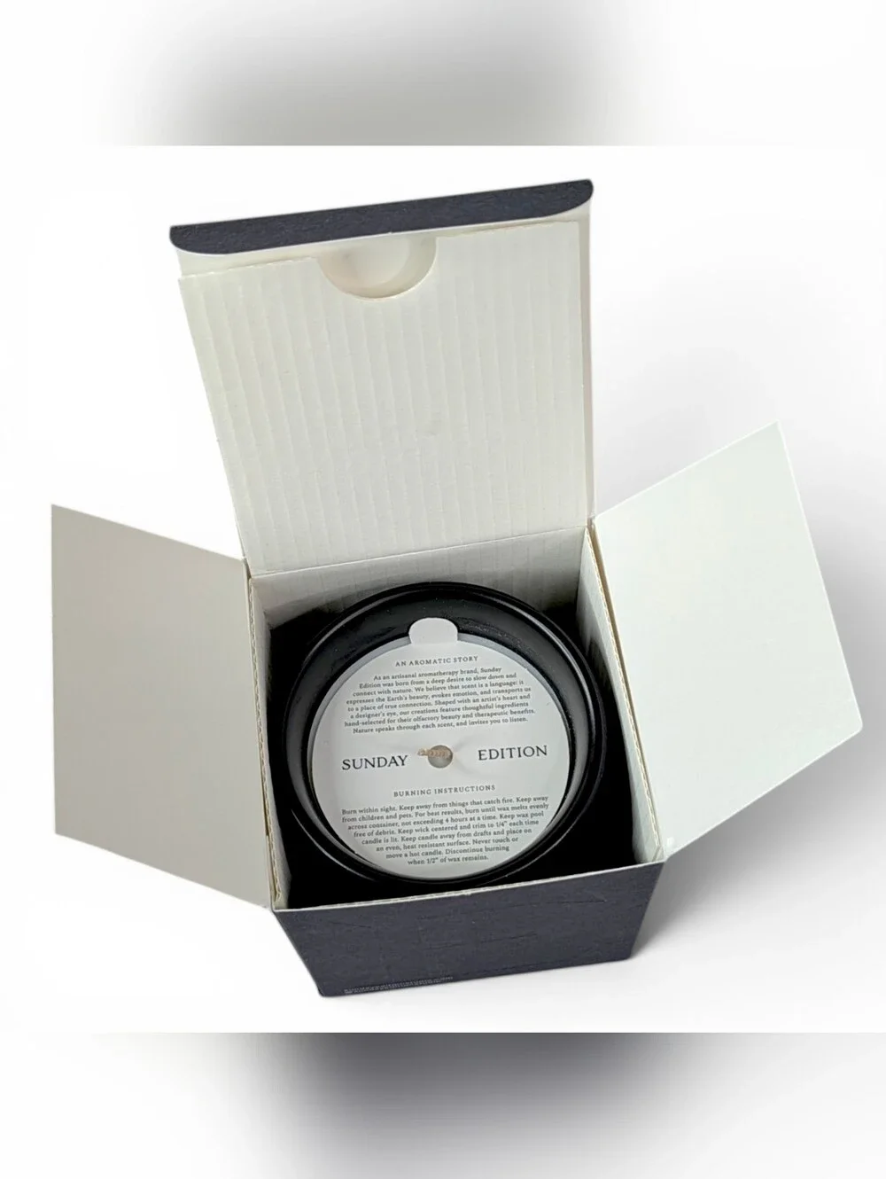 NEW Sunday Edition Candle Ash Scented Coconut Soy Wax 9 oz Handmade Neroli Rose
